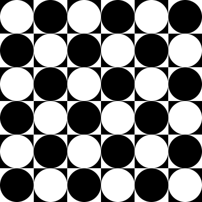 Circles inside chessboard clipart