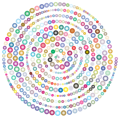 Circles Spiral Prismatic 2 clipart