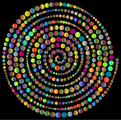 Circles Spiral Prismatic 3 clipart