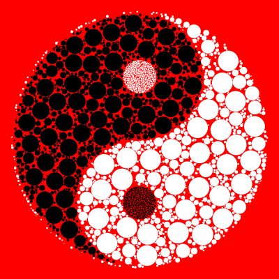 Circles Yin Yang With Background clipart