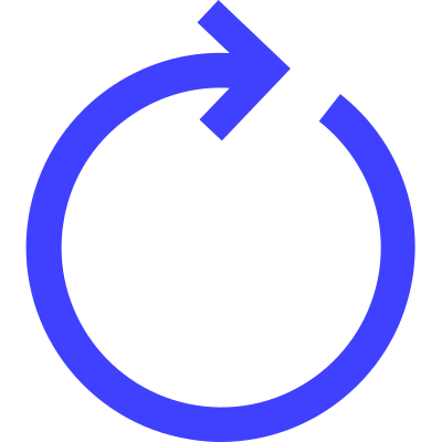 Circular arrow (blue) clipart
