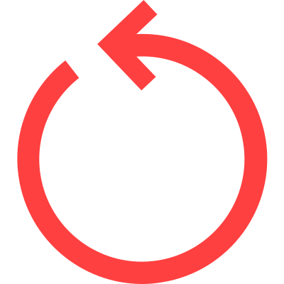 Circular arrow (red) clipart