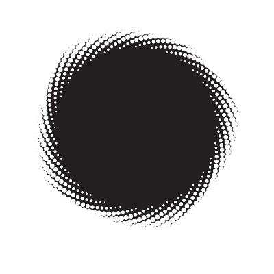 Circular black and white halftone effect clipart