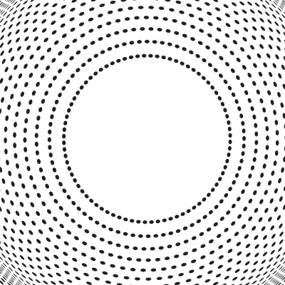 Circular dotted pattern white background clipart