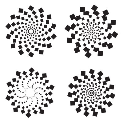 Circular dotted patterns clipart