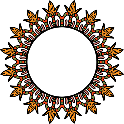 Circular frame 20 (colour) clipart