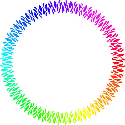 Circular frame (colour) clipart