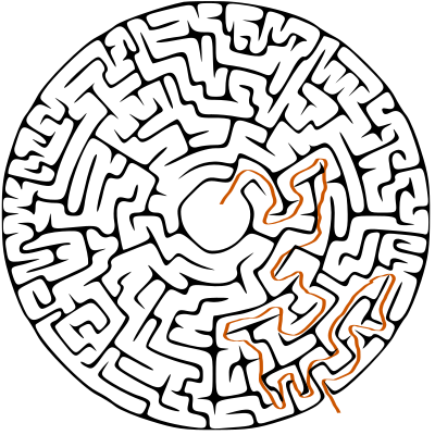 Circular Maze Solution clipart