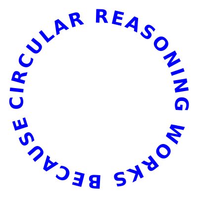 Circular reasoning clipart