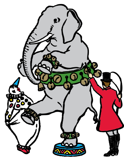 Circus scene clipart