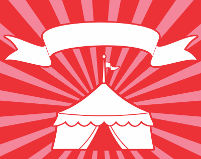 Circus tent banner clipart