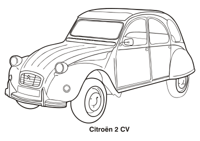 Citroen 2 CV, year 1960 clipart