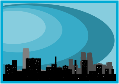 Città d'inverno. Winter city. clipart