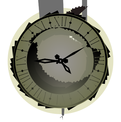 City Hall Clock - Isolated clipart