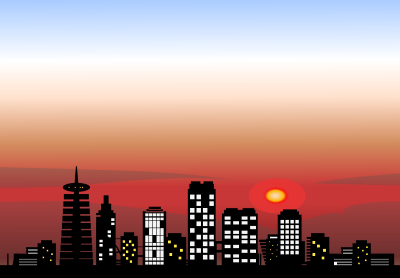 City Sunset / Sunrise clipart