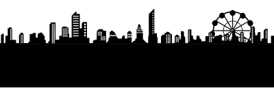 Cityscape Skyline Reflected clipart