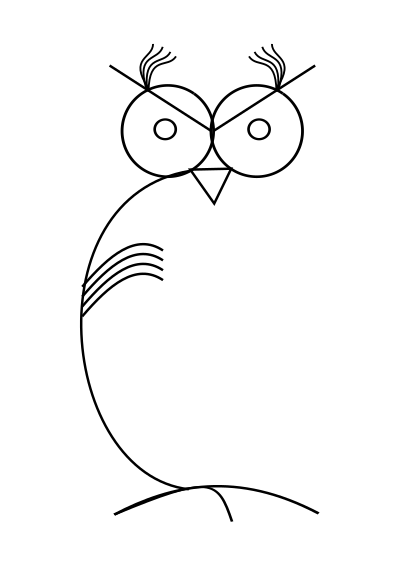 Civetta stilizzata clipart