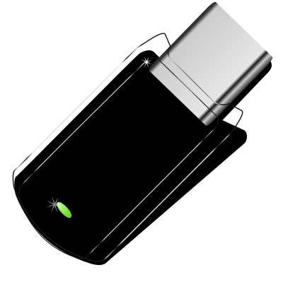 ClÃ© USB bleue clipart