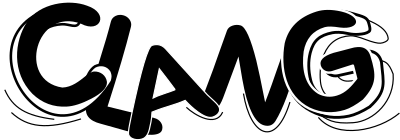 CLANG in black clipart