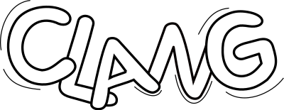 CLANG outlined clipart