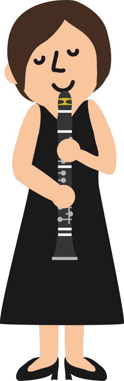 Clarinet player clipart