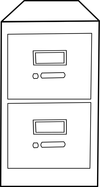 Classeur vertical / Vertical File Cabinet clipart