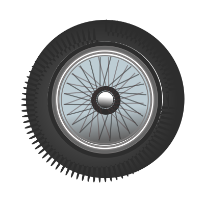 Classic car wheel clipart