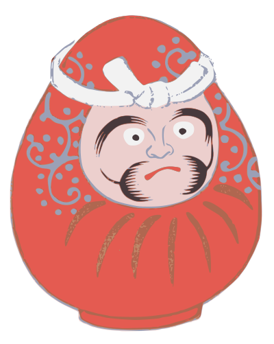 Classic Daruma Doll 2 clipart