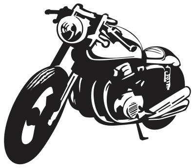 Classic Motorcycle Silhouette clipart