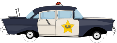 Classic Police Car clipart