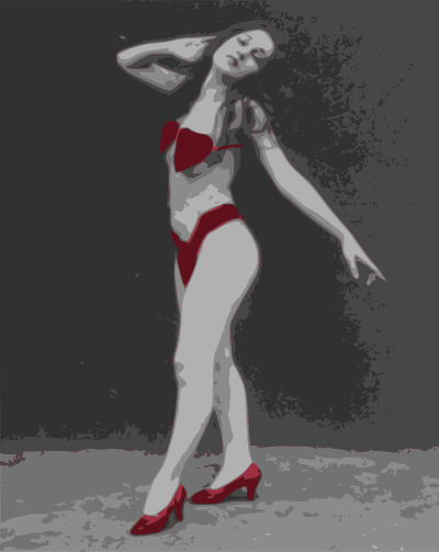 Classic Red Bikini clipart
