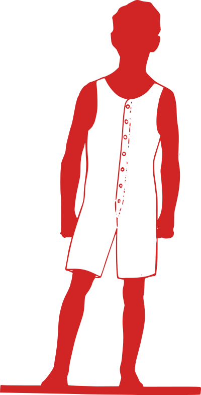 Classic Red Boy Standing clipart