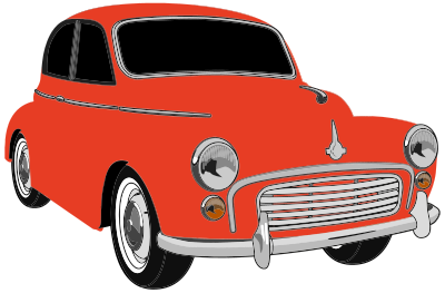 Classic Red Car clipart