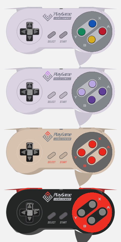 Classic video game controllers pack clipart