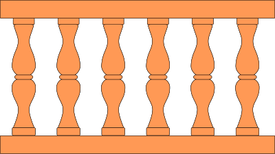 Classical balustrade clipart