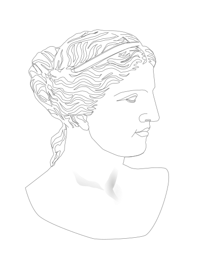 Classical Woman Outline clipart
