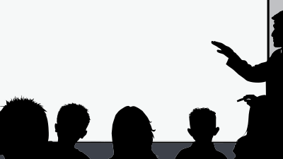 Classroom Silhouette 16:9 (HD) clipart