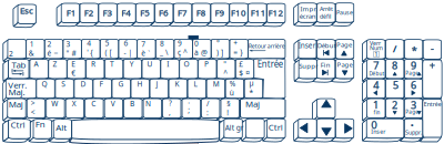 Clavier français clipart