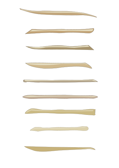 CLAY MODELLING TOOLS clipart
