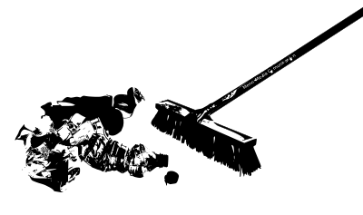 Clean brush trash cepillo o escoba clipart