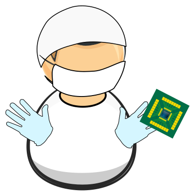 Clean lab worker clipart