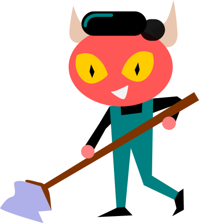 Cleaning devil clipart