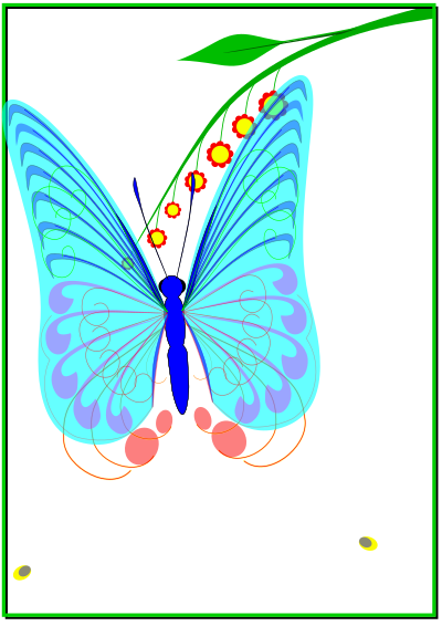 Clear Wing Butterfly clipart