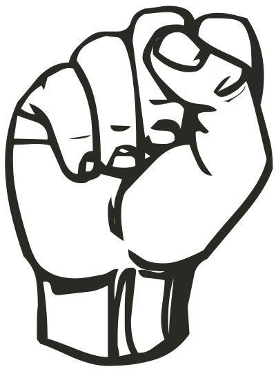 Clenched Fist (#2) clipart