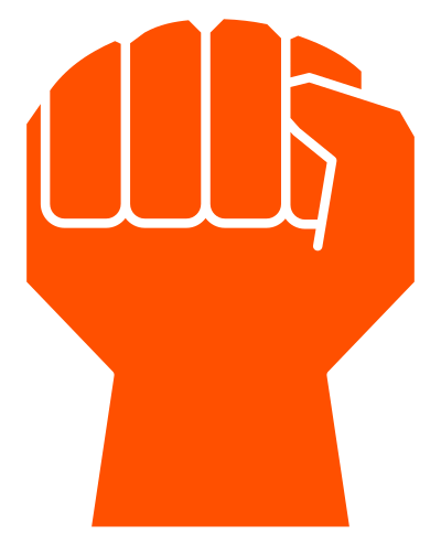 Clenched Fist No Stroke clipart