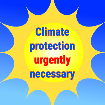 Climate protection urgently necessary clipart