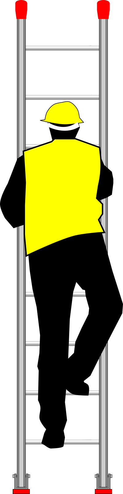 Climbing a ladder clipart