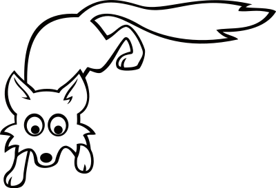 Climbing Fox clipart