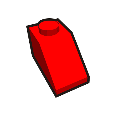 Clip is a Brick - 2x1 slope clipart