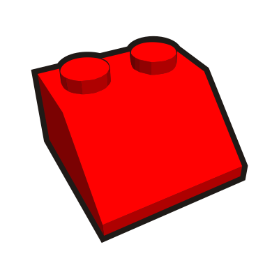 Clip is a Brick - 2x2 slope clipart